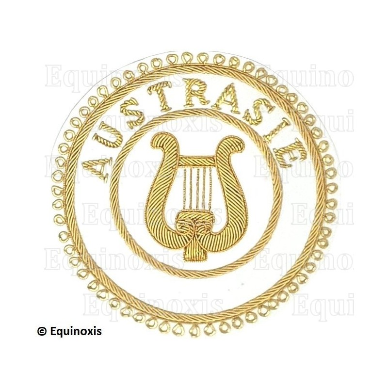 Badge / Macaron GLNF – Grande tenue provinciale – Grand Organiste – Austrasie – Brodé main